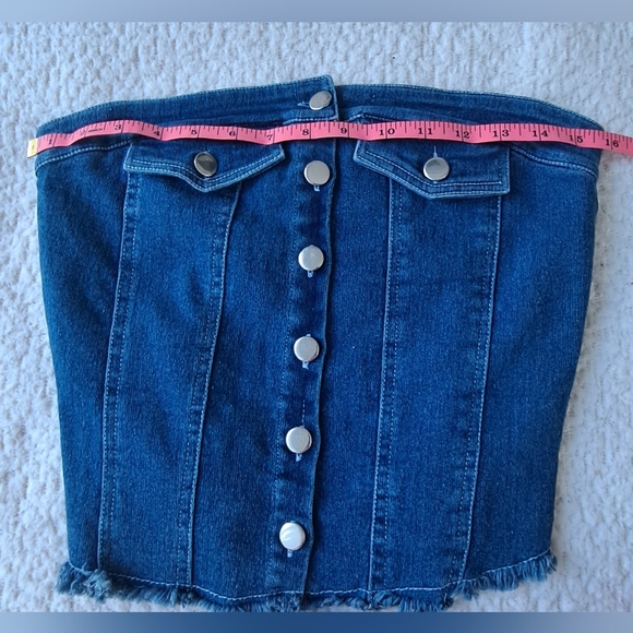 Denim Blue Button-Front Top - Picture 5 of 6